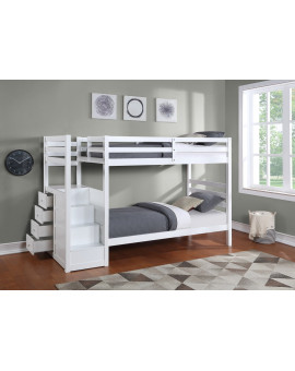 WOOD BUNK BED 1892 white color