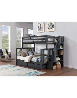 WOOD BUNK BED 1850-51-52 SINGLE/DOUBLE