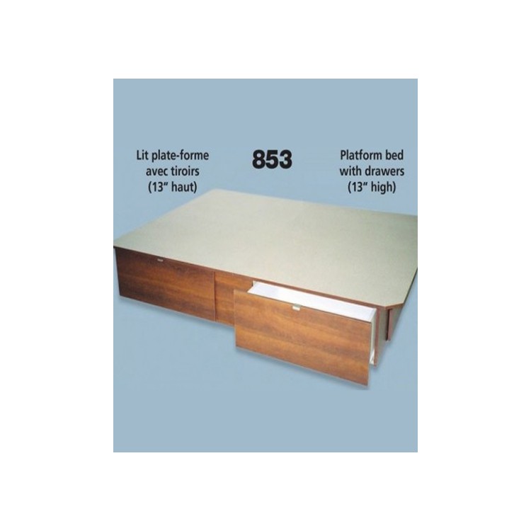 Platform Bed 853 -13 '' 2 Drawers