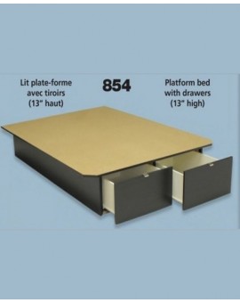 Lit Plate Forme 854 - 13'' 2 Tiroirs
