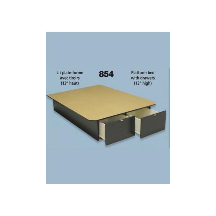 copy of Platform Bed 853 -13 '' 2 Drawers