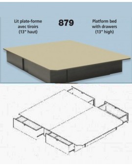 Platform Bed 879 -13 '' 4 Drawers
